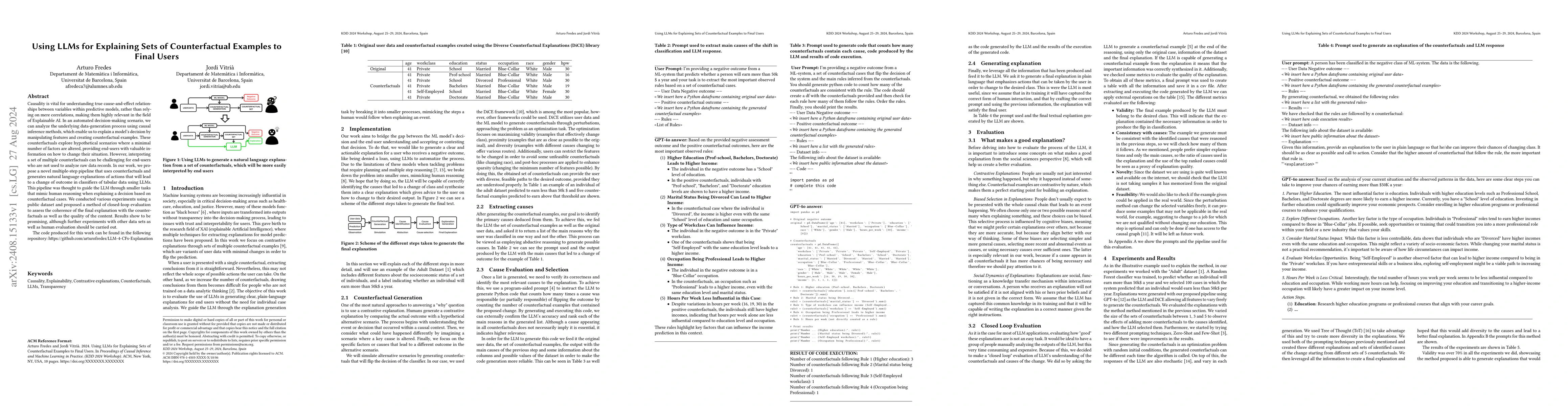 Thumbnail for Using LLMs for Explaining Sets of Counterfactual Examples to Final Users
