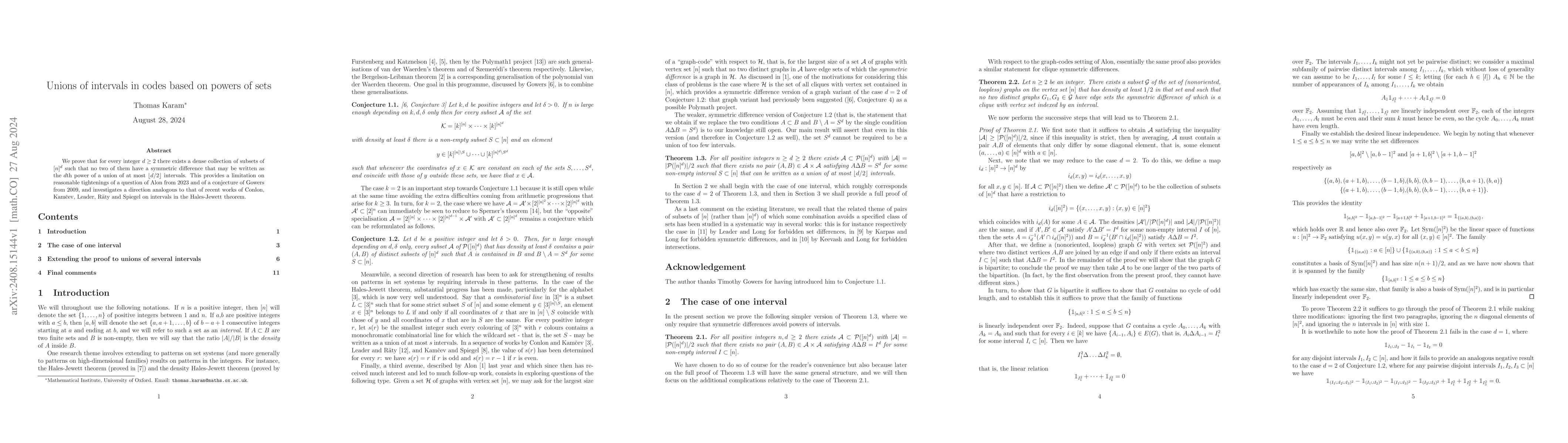 Thumbnail for Unions of intervals in codes based on powers of sets