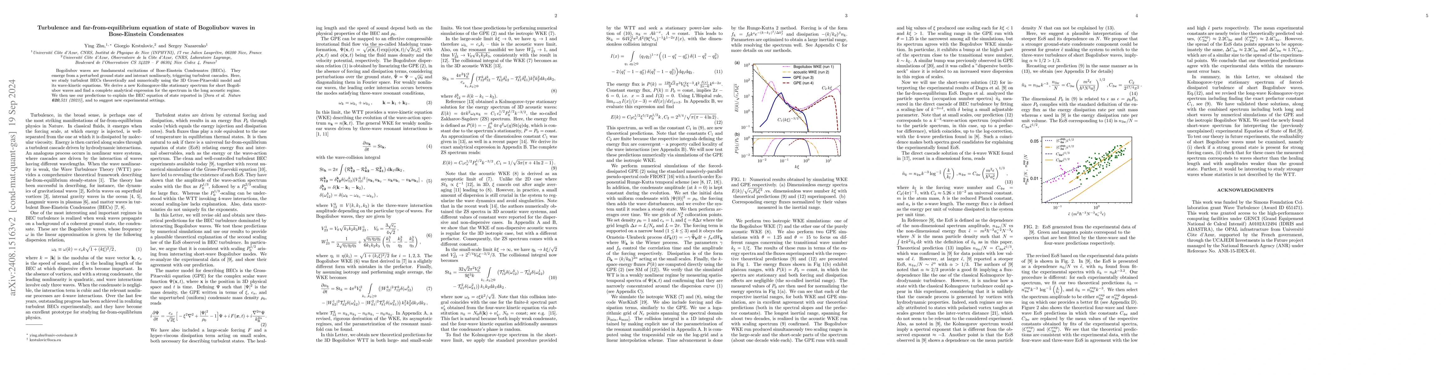 Thumbnail for Turbulence and far-from-equilibrium equation of state of Bogoliubov
  waves in Bose-Einstein Condensates