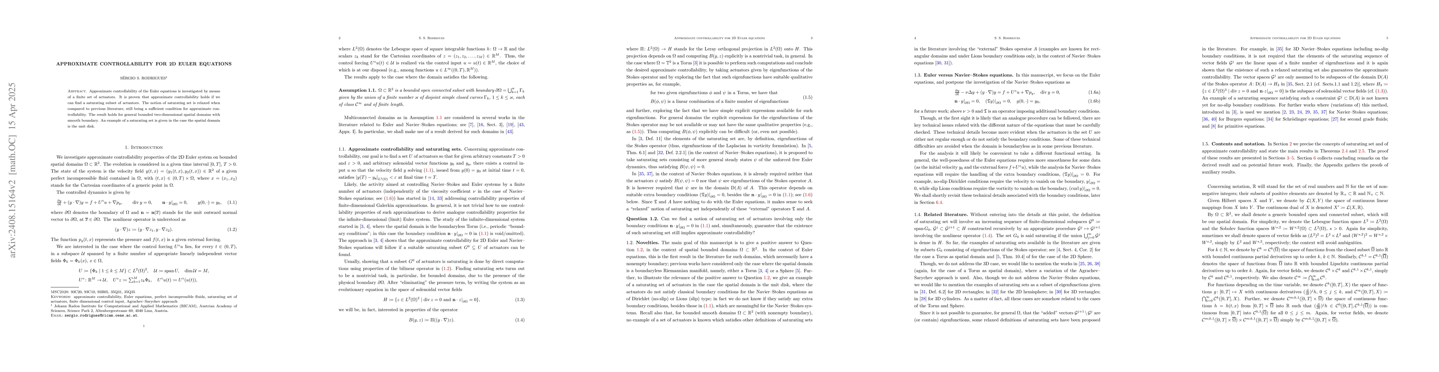 Thumbnail for Approximate controllability for 2D Euler equations