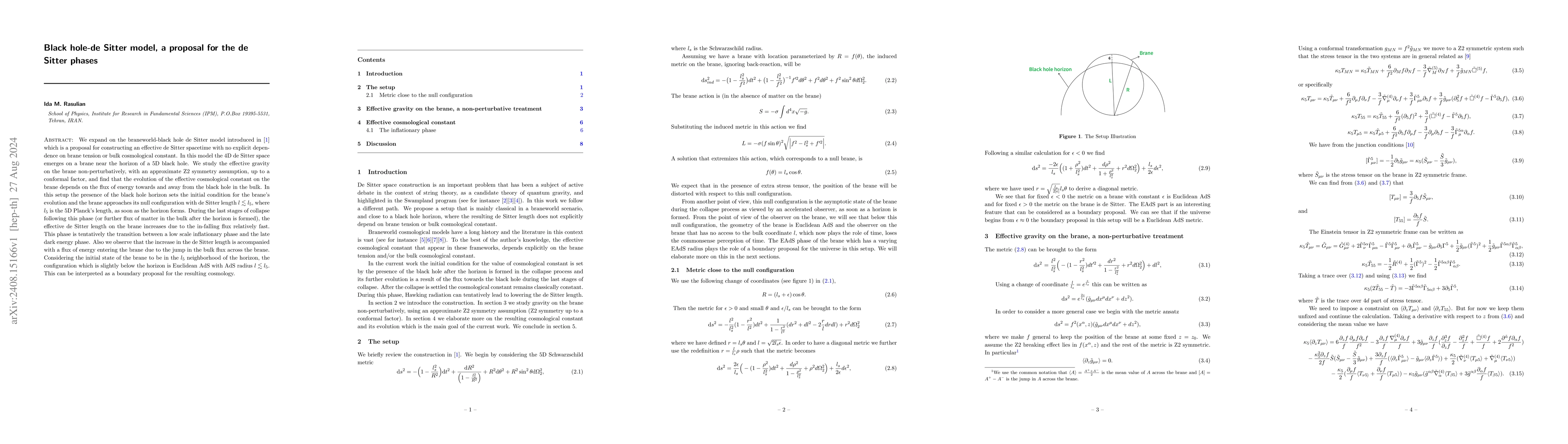 Thumbnail for Black hole-de Sitter model, a proposal for the de Sitter phases