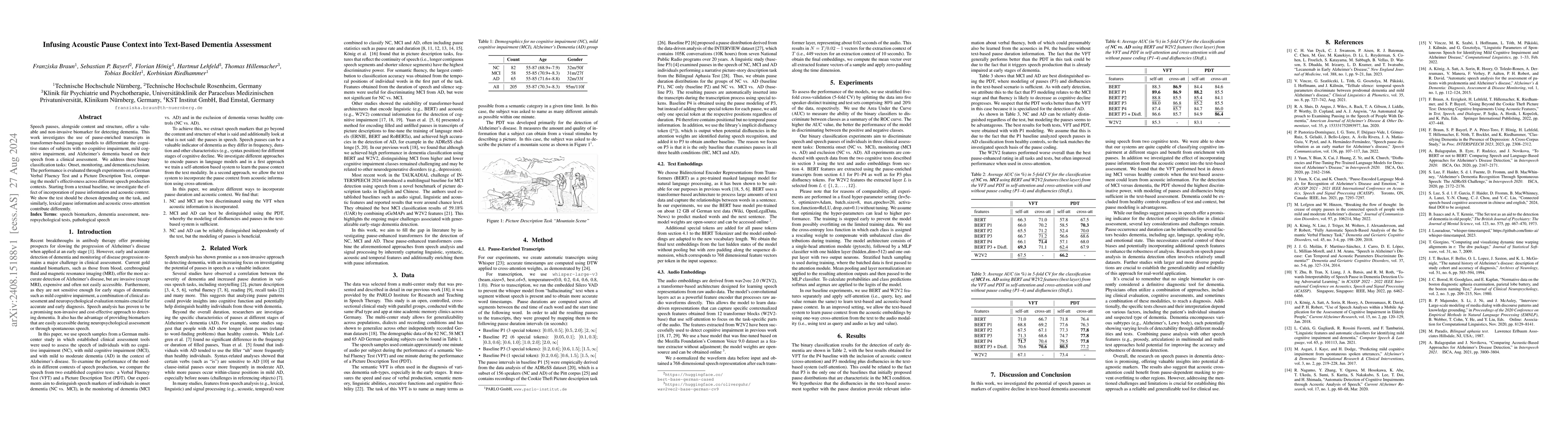 Thumbnail for Infusing Acoustic Pause Context into Text-Based Dementia Assessment
