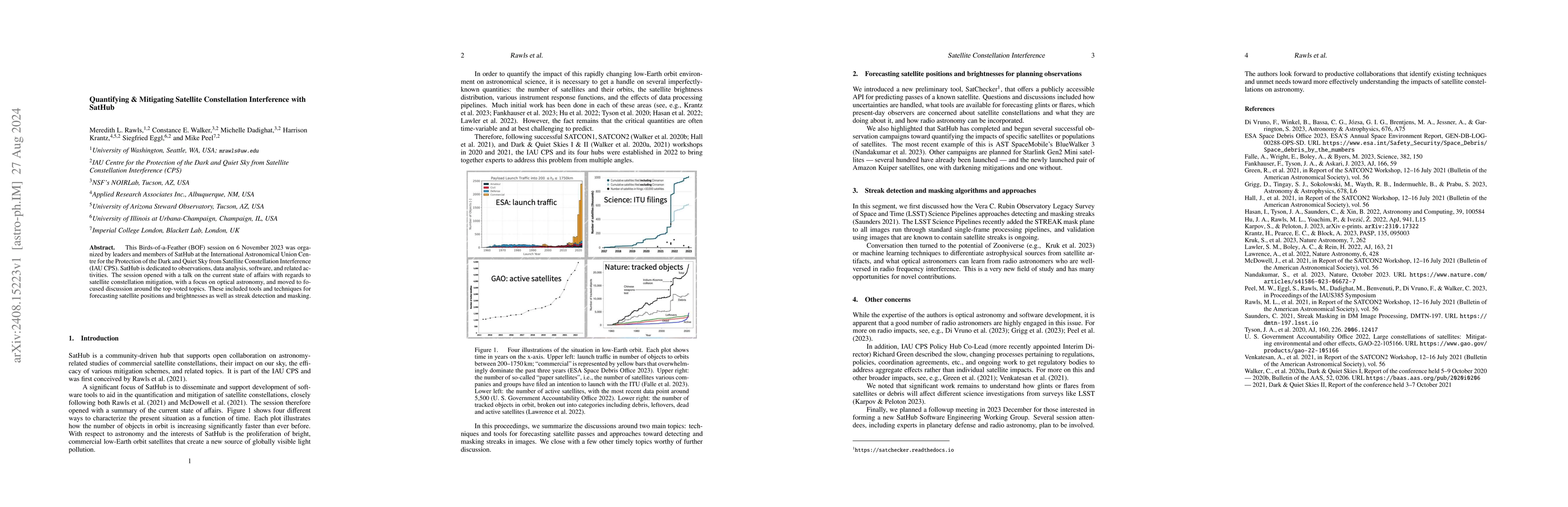 Thumbnail for Quantifying & Mitigating Satellite Constellation Interference with
  SatHub