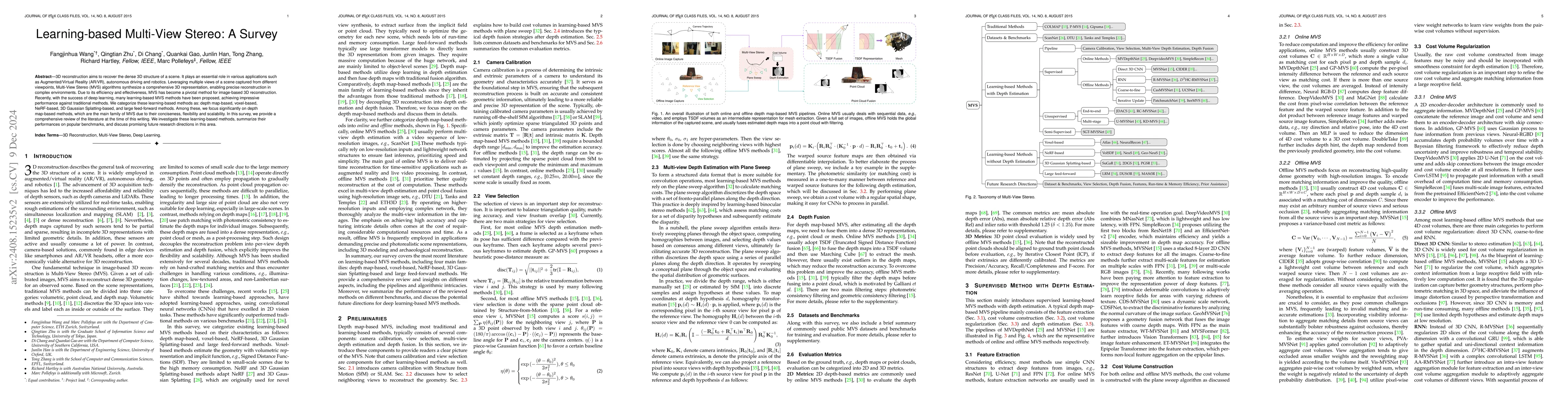 Thumbnail for Learning-based Multi-View Stereo: A Survey