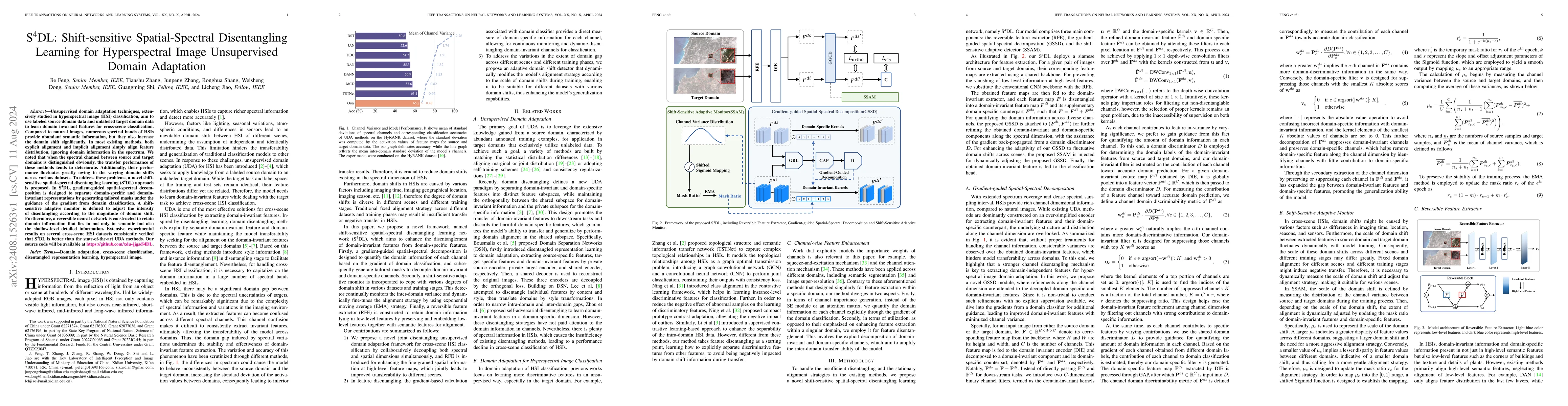 Thumbnail for S4DL: Shift-sensitive Spatial-Spectral Disentangling Learning for
  Hyperspectral Image Unsupervised Domain Adaptation
