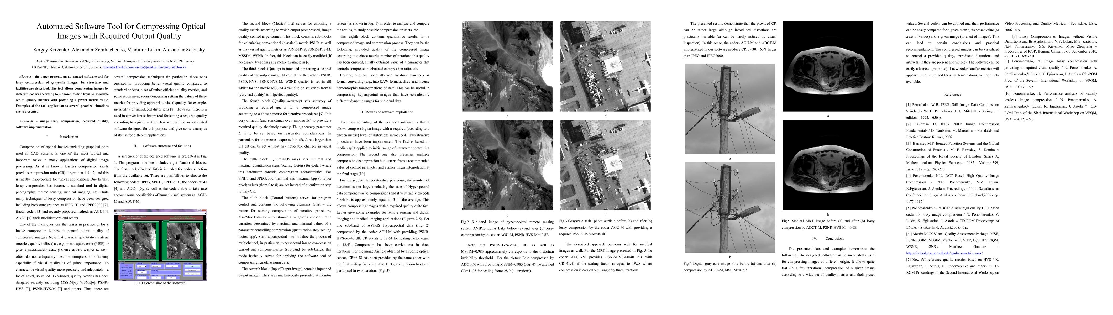 Thumbnail for Automated Software Tool for Compressing Optical Images with Required
  Output Quality
