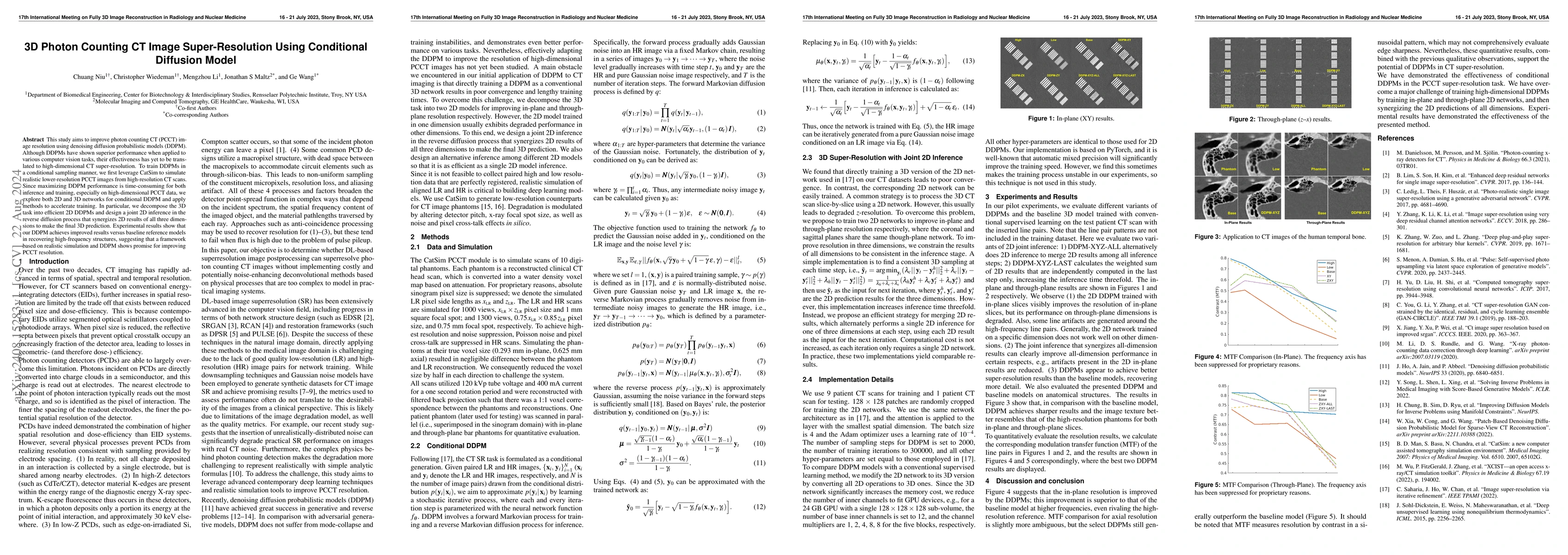 Thumbnail for 3D Photon Counting CT Image Super-Resolution Using Conditional Diffusion
  Model