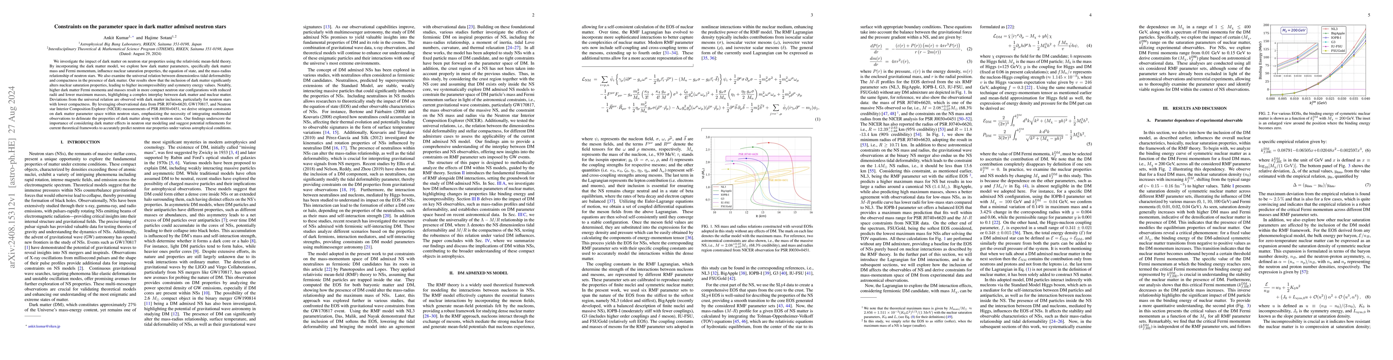 Thumbnail for Constraints on the parameter space in dark matter admixed neutron stars