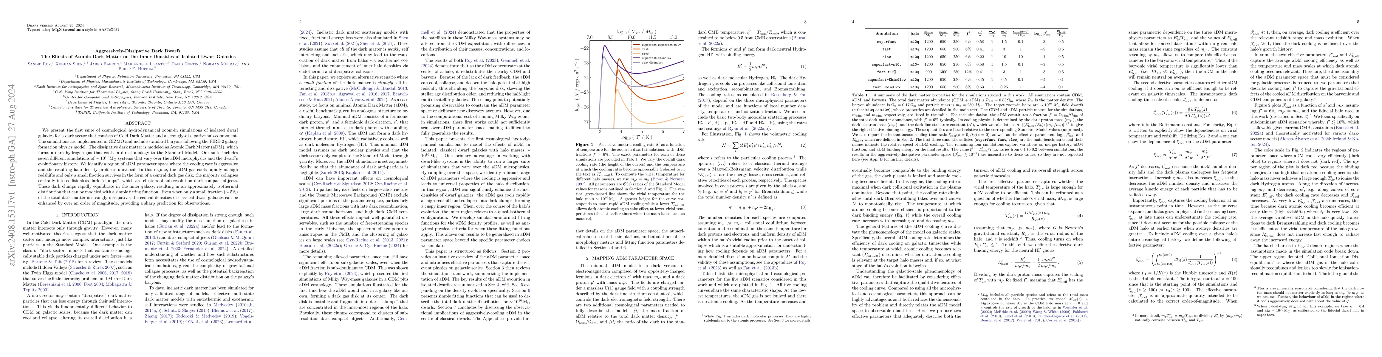 Thumbnail for Aggressively-Dissipative Dark Dwarfs: The Effects of Atomic Dark Matter
  on the Inner Densities of Isolated Dwarf Galaxies