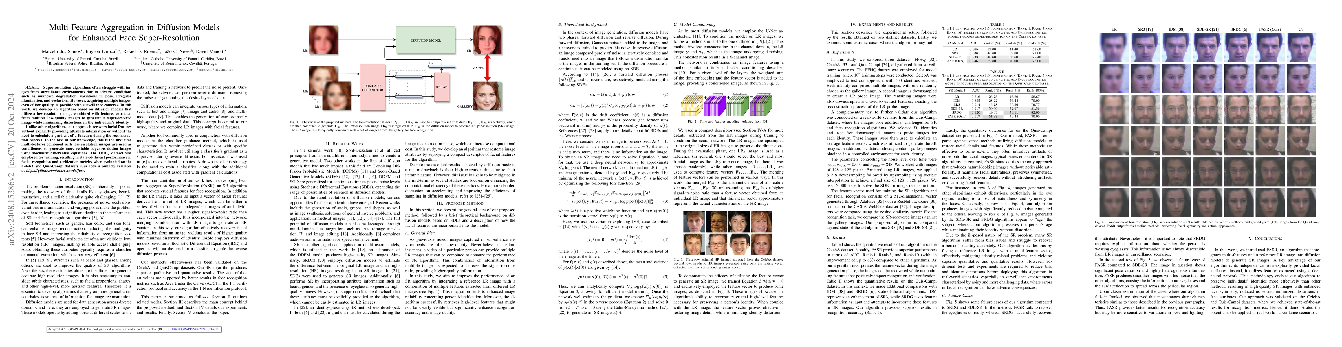 Thumbnail for Multi-Feature Aggregation in Diffusion Models for Enhanced Face
  Super-Resolution
