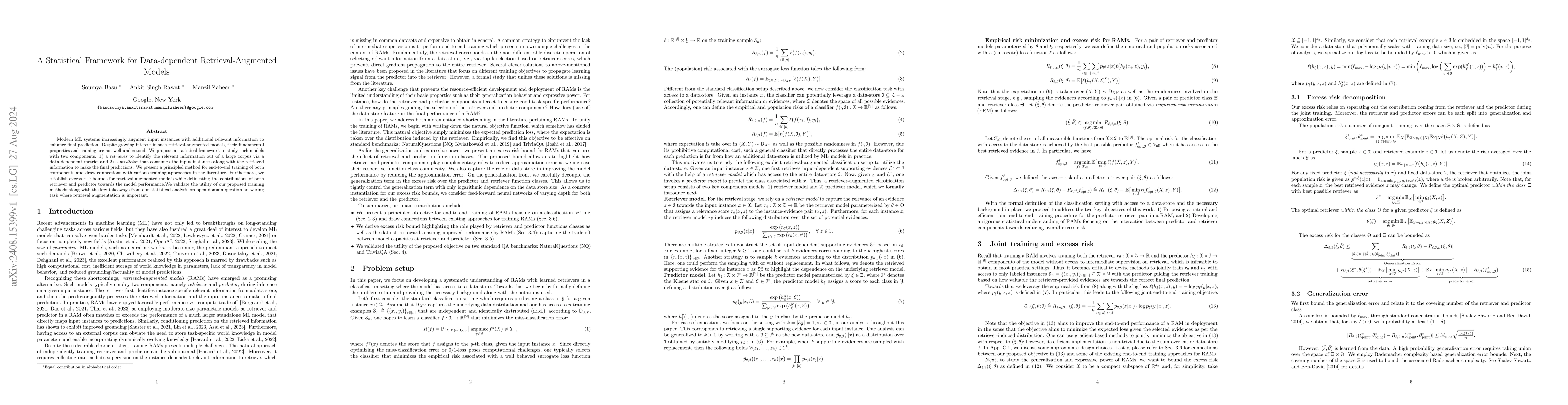 Thumbnail for A Statistical Framework for Data-dependent Retrieval-Augmented Models