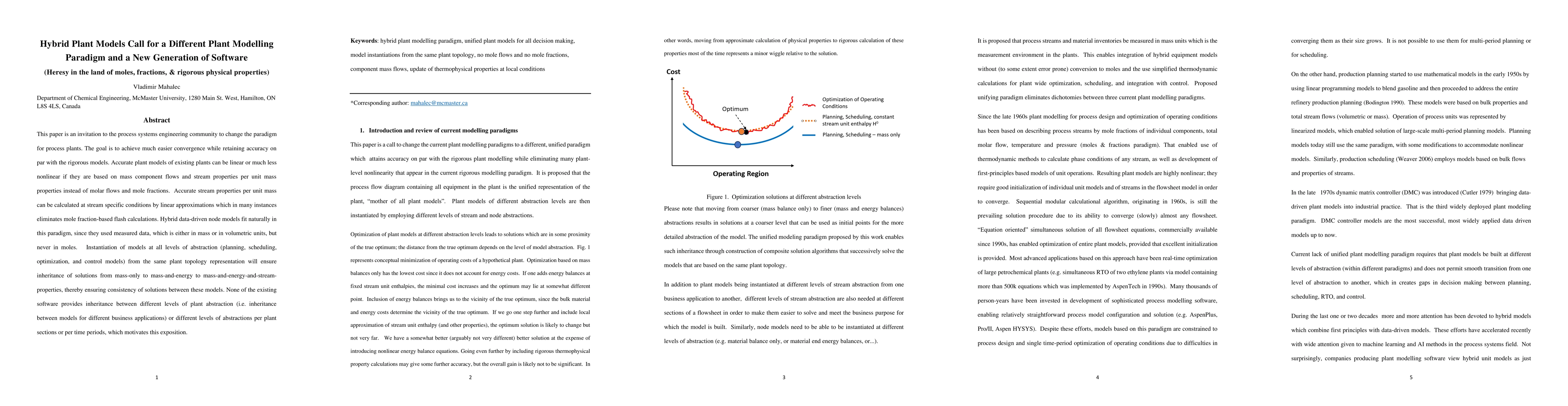 Thumbnail for Hybrid Plant Models Call for a Different Plant Modelling Paradigm and a
  New Generation of Software (Heresy in the land of moles, fractions, &
  rigorous physical properties)