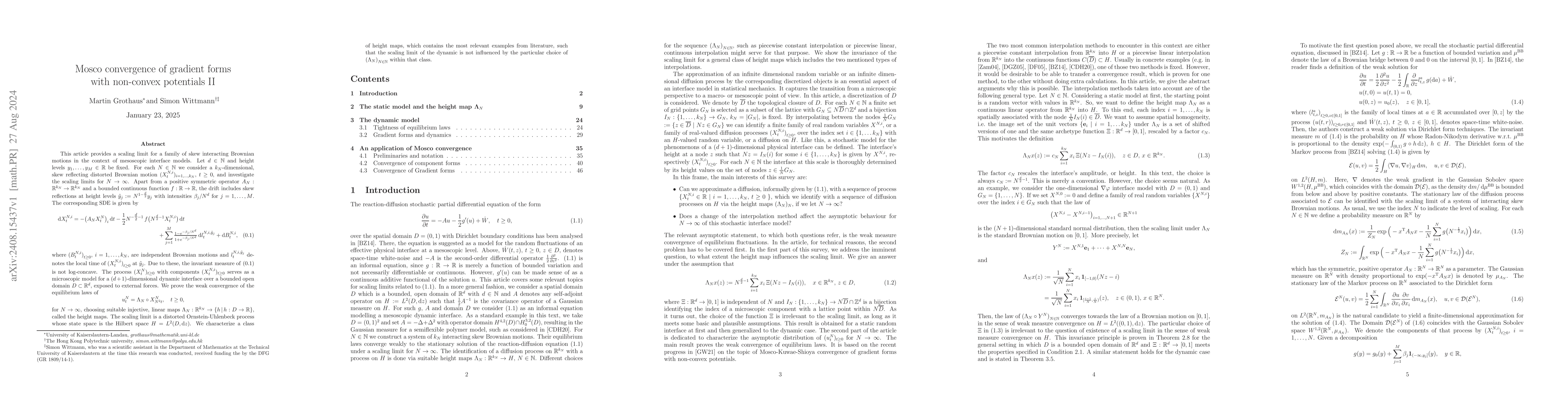 Thumbnail for Mosco convergence of gradient forms with non-convex potentials II