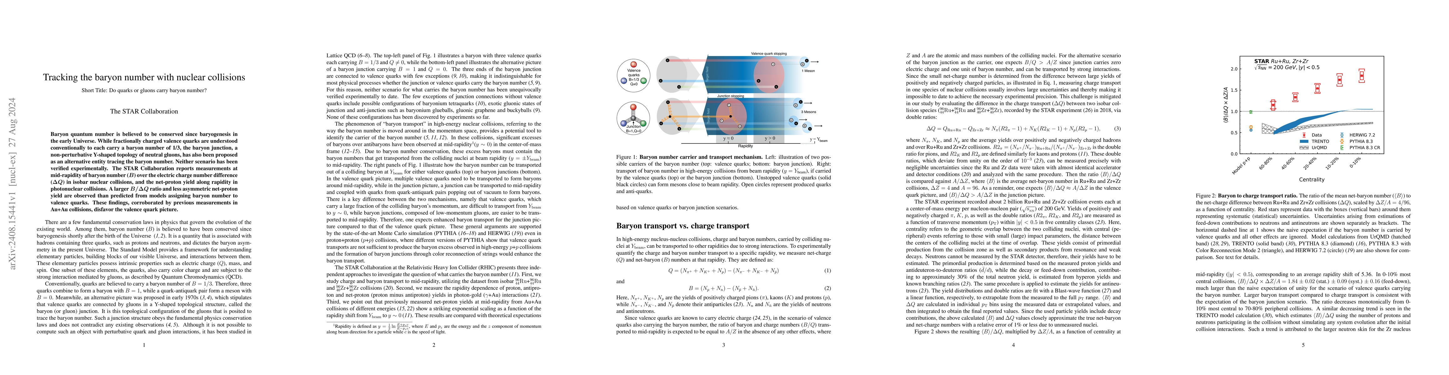 Thumbnail for Tracking the baryon number with nuclear collisions