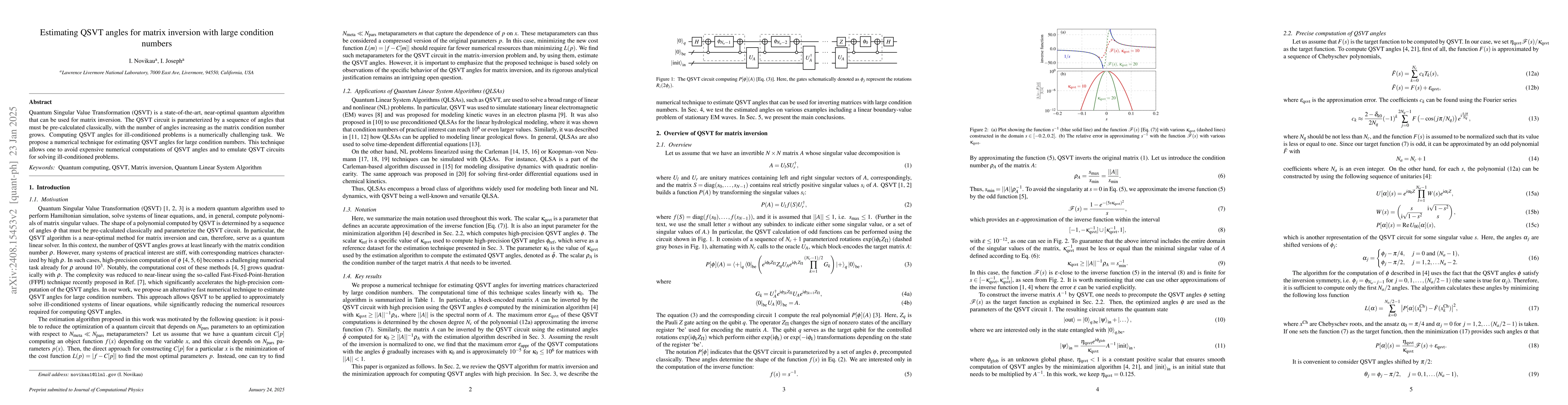 Thumbnail for Estimating QSVT angles for matrix inversion with large condition numbers