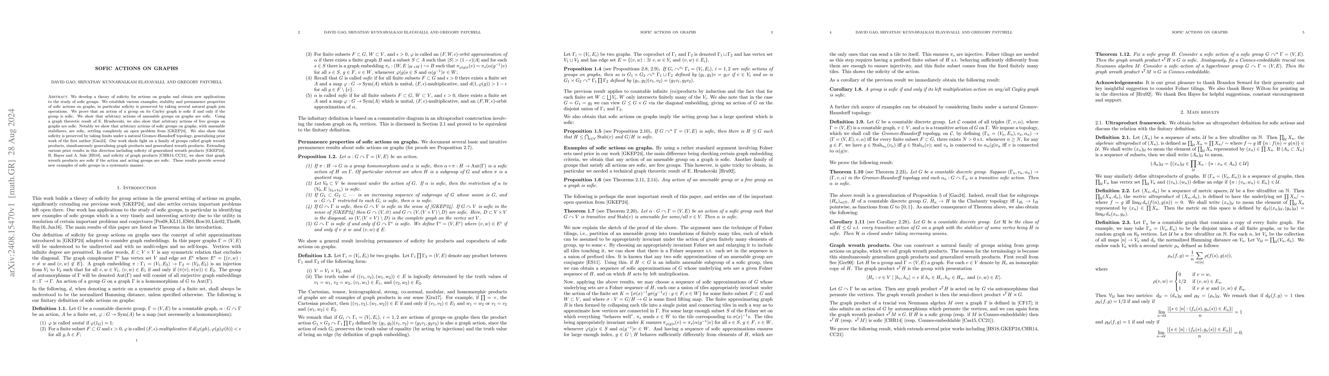 Thumbnail for Sofic actions on graphs