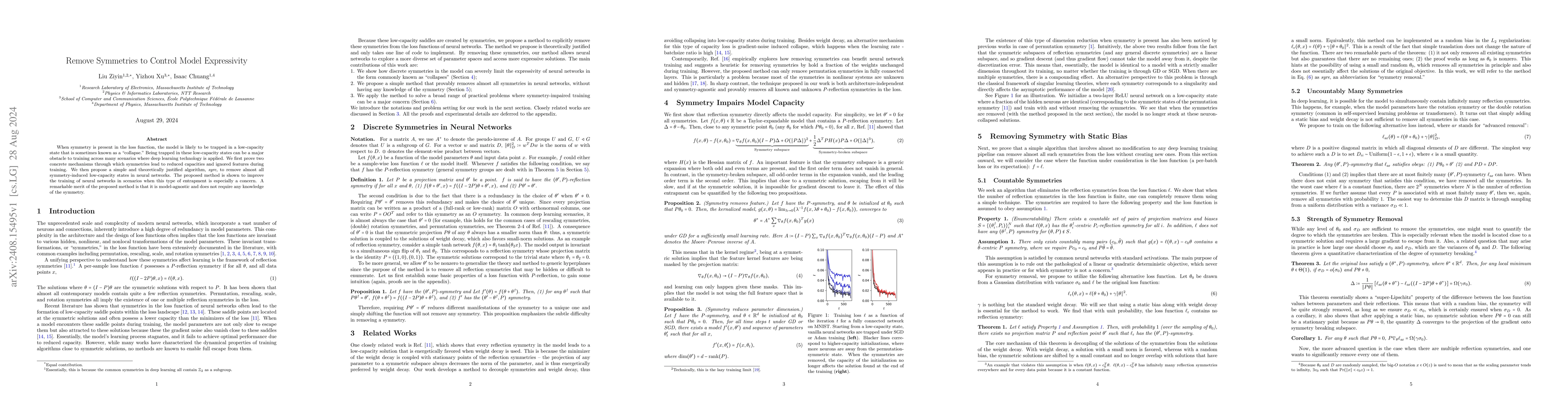 Thumbnail for Remove Symmetries to Control Model Expressivity