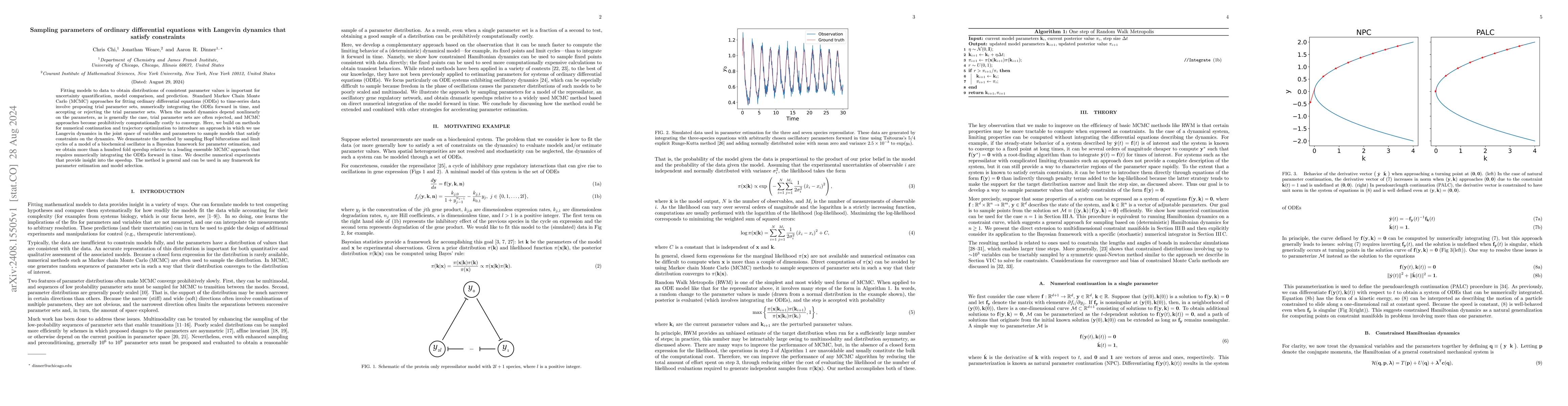 Thumbnail for Sampling parameters of ordinary differential equations with Langevin
  dynamics that satisfy constraints