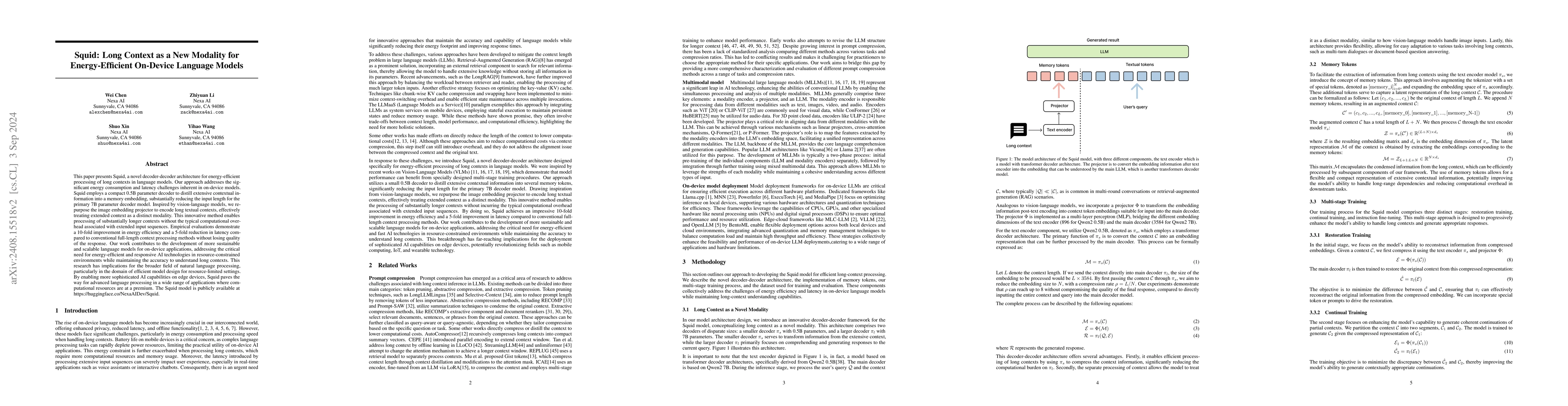 Thumbnail for Dolphin: Long Context as a New Modality for Energy-Efficient On-Device
  Language Models