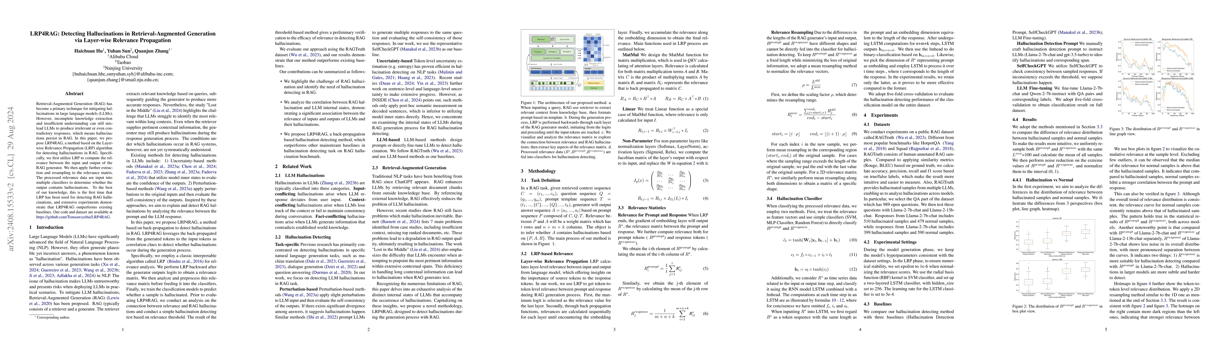 Thumbnail for LRP4RAG: Detecting Hallucinations in Retrieval-Augmented Generation via
  Layer-wise Relevance Propagation