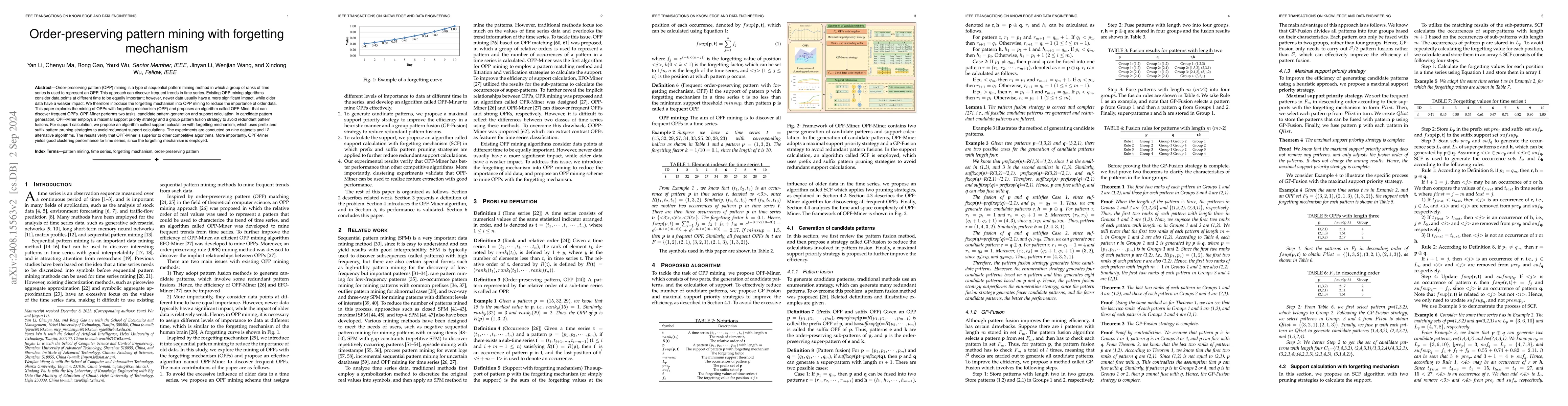 Thumbnail for Order-preserving pattern mining with forgetting mechanism