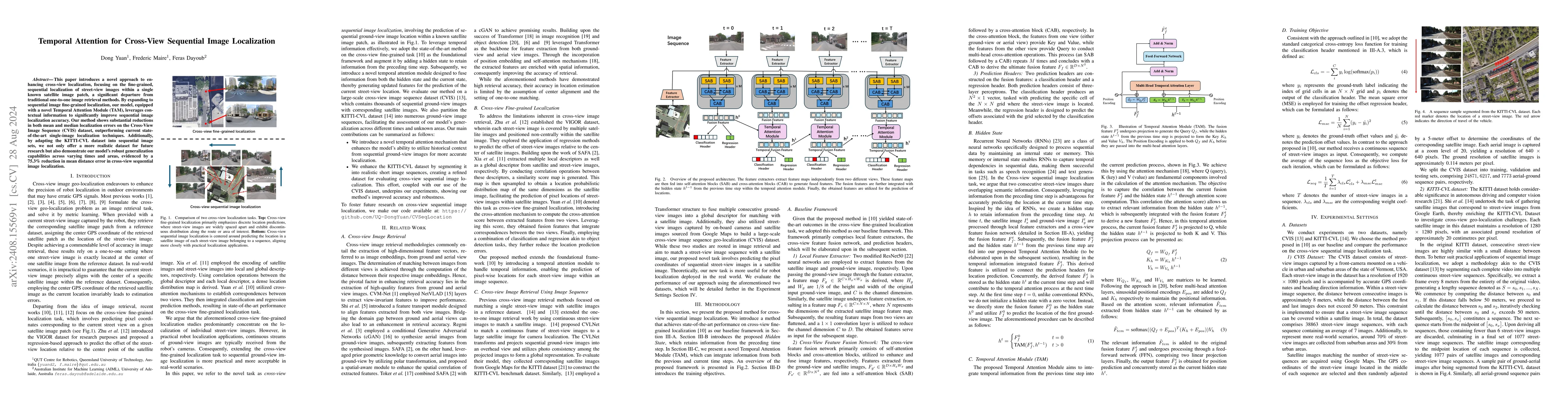 Thumbnail for Temporal Attention for Cross-View Sequential Image Localization