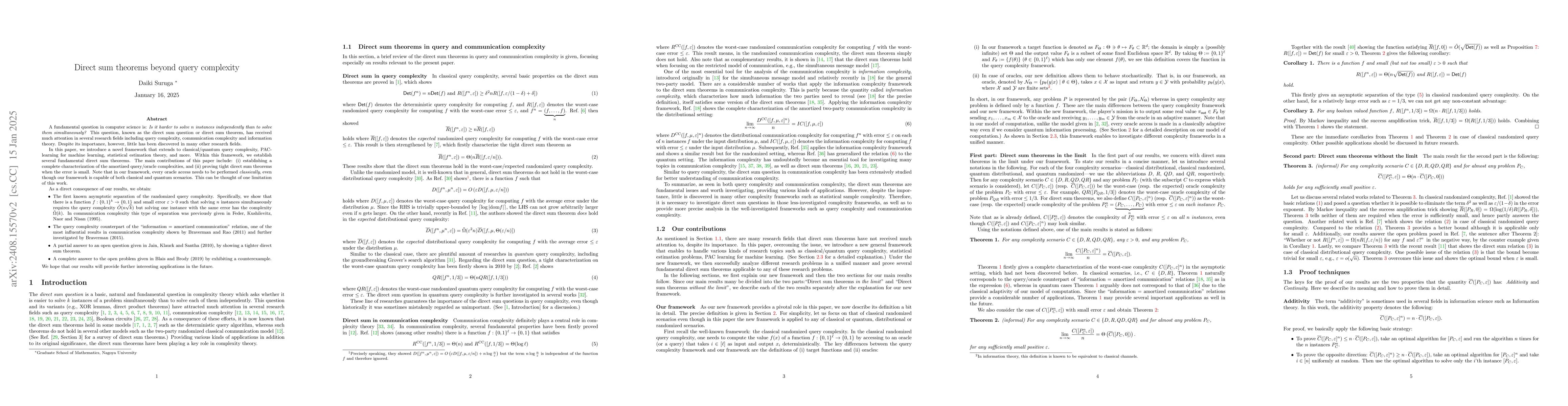 Thumbnail for Direct sum theorems beyond query complexity