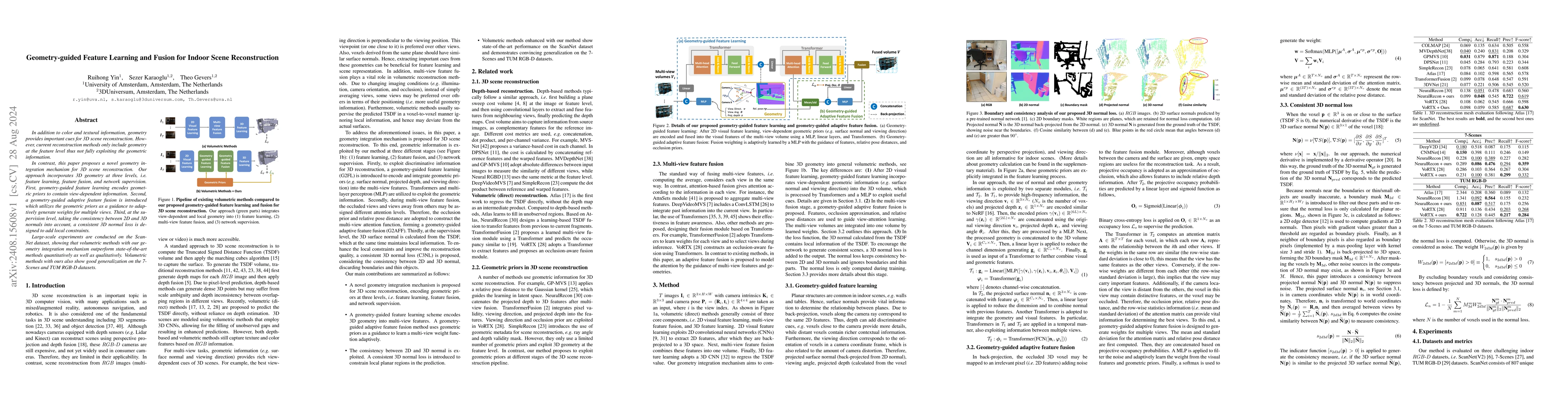 Thumbnail for Geometry-guided Feature Learning and Fusion for Indoor Scene
  Reconstruction