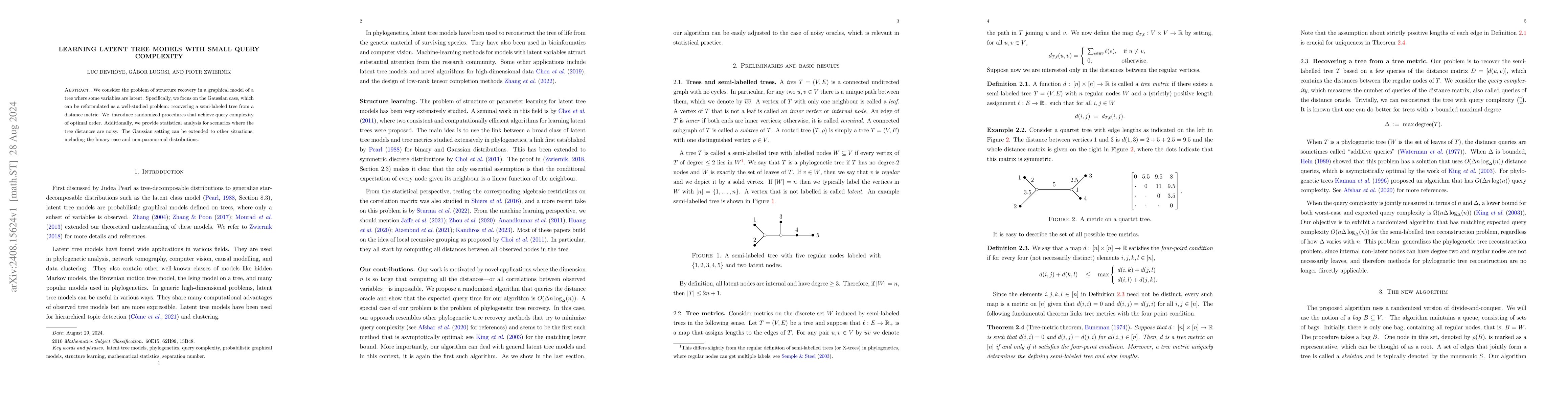Thumbnail for Learning latent tree models with small query complexity
