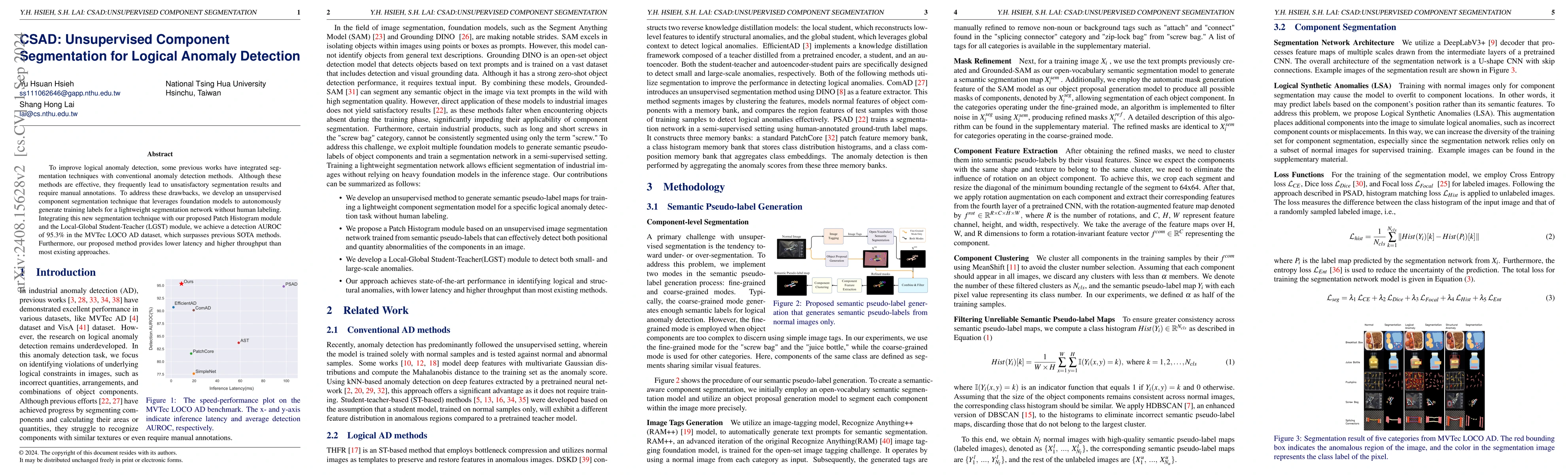 Thumbnail for CSAD: Unsupervised Component Segmentation for Logical Anomaly Detection