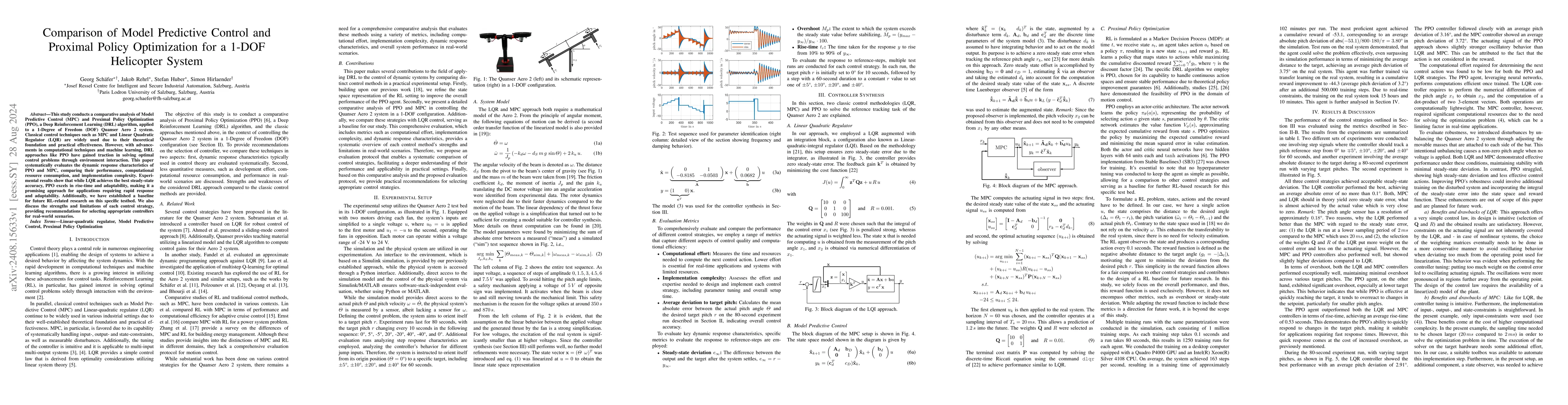 Thumbnail for Comparison of Model Predictive Control and Proximal Policy Optimization
  for a 1-DOF Helicopter System