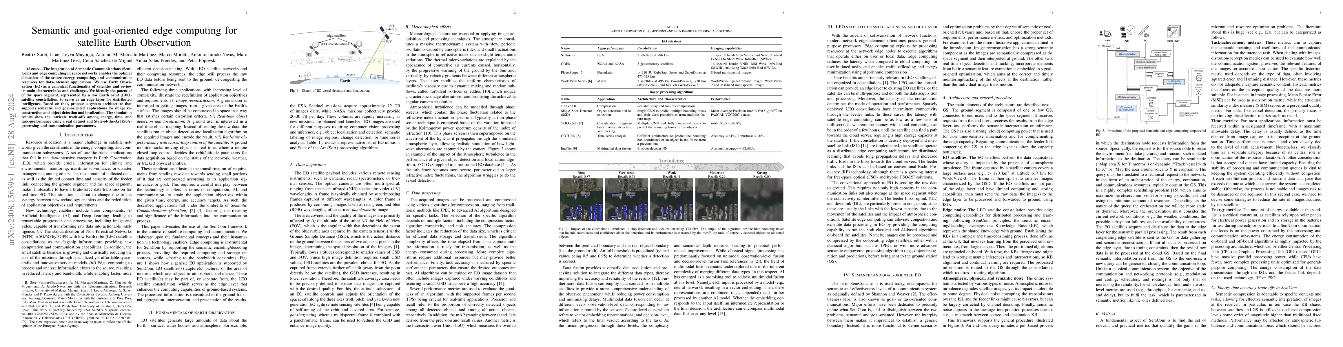 Thumbnail for Semantic and goal-oriented edge computing for satellite Earth
  Observation