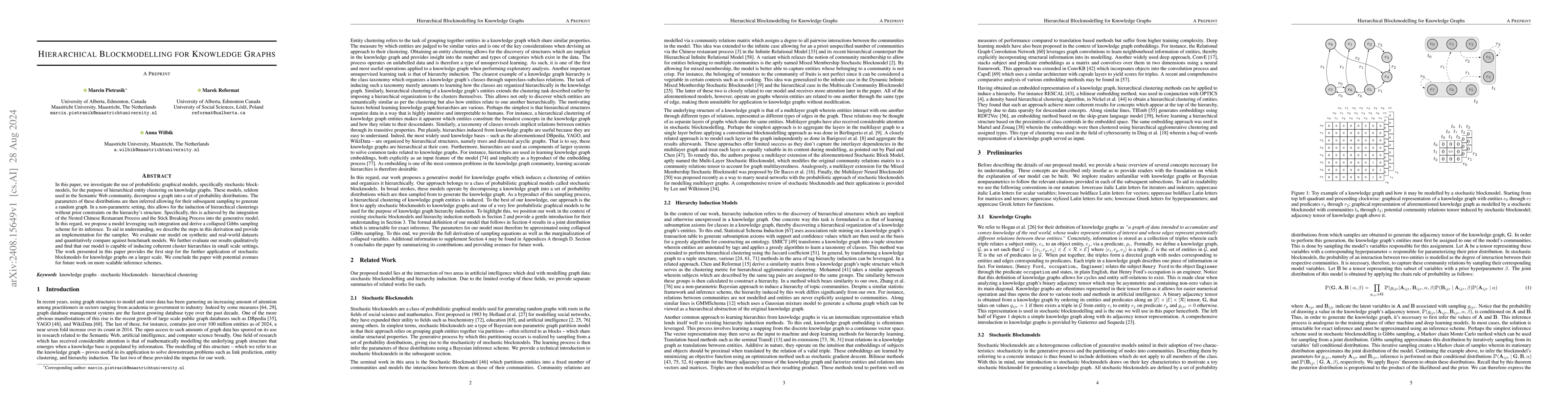 Thumbnail for Hierarchical Blockmodelling for Knowledge Graphs
