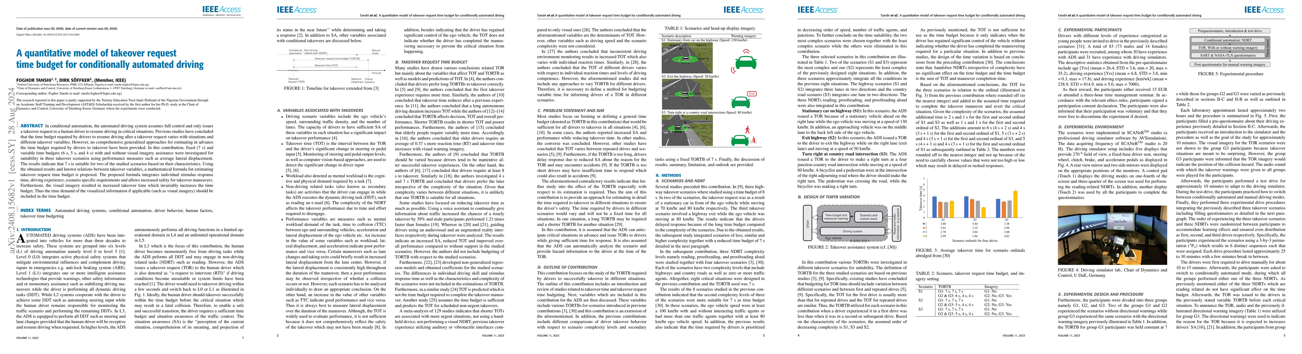 Thumbnail for A quantitative model of takeover request time budget for conditionally
  automated driving