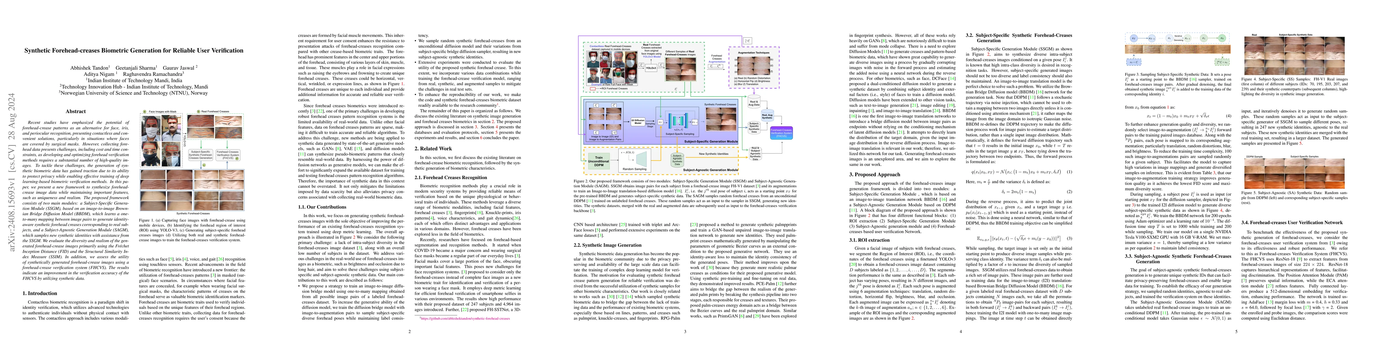 Thumbnail for Synthetic Forehead-creases Biometric Generation for Reliable User
  Verification