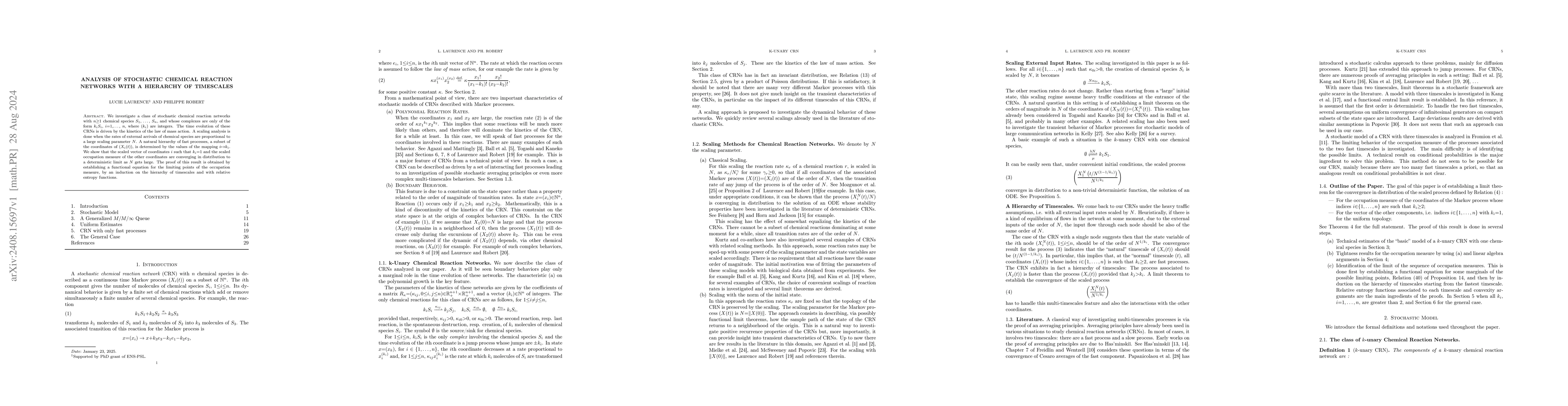 Thumbnail for Analysis of Stochastic Chemical Reaction Networks with a Hierarchy of
  Timescales