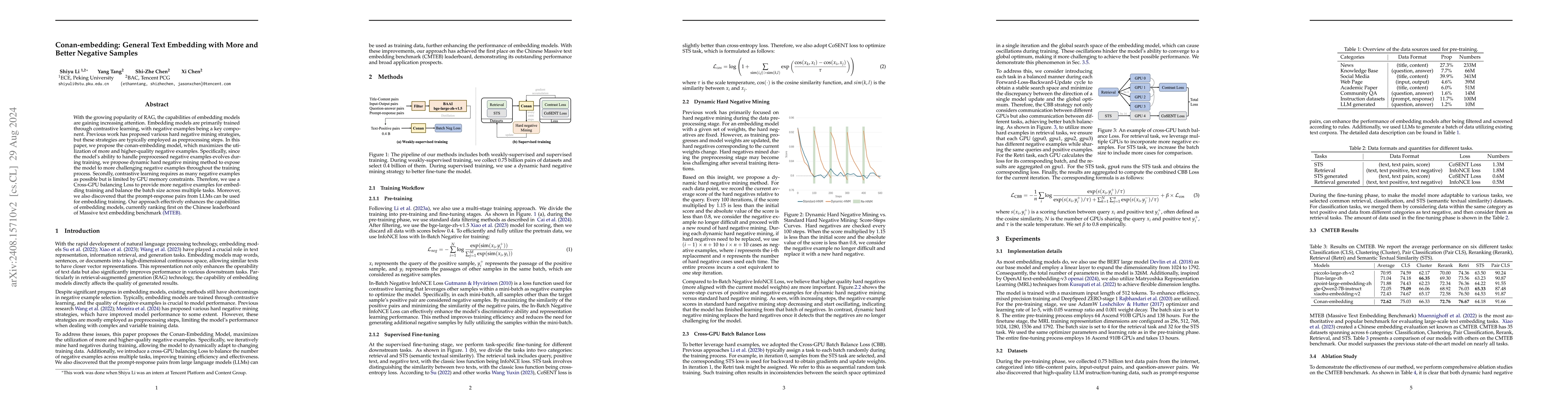 Thumbnail for Conan-embedding: General Text Embedding with More and Better Negative
  Samples
