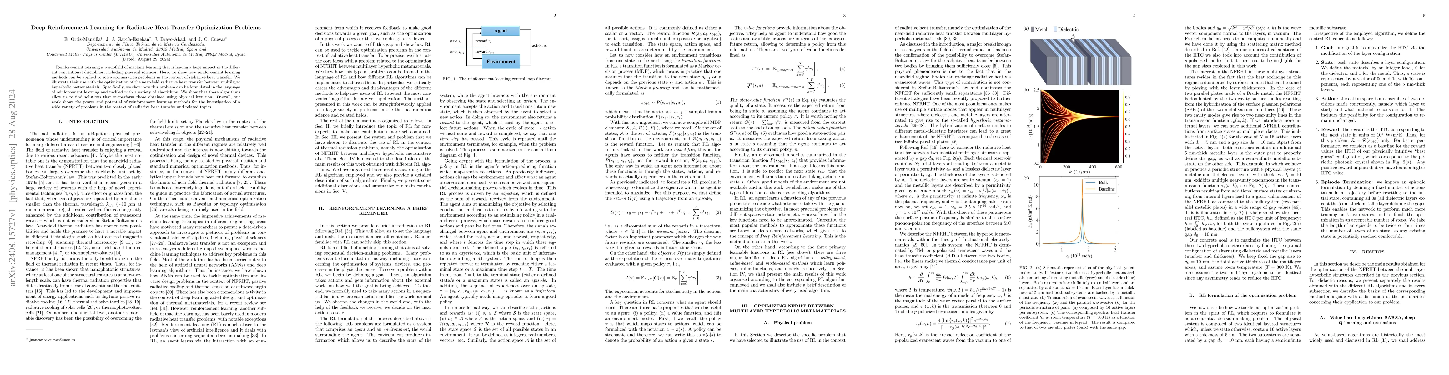 Thumbnail for Deep Reinforcement Learning for Radiative Heat Transfer Optimization
  Problems