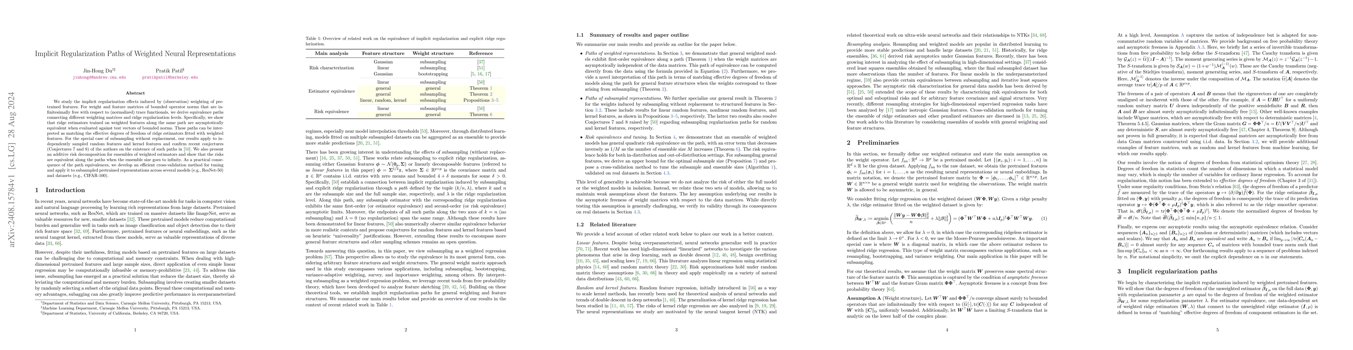 Thumbnail for Implicit Regularization Paths of Weighted Neural Representations