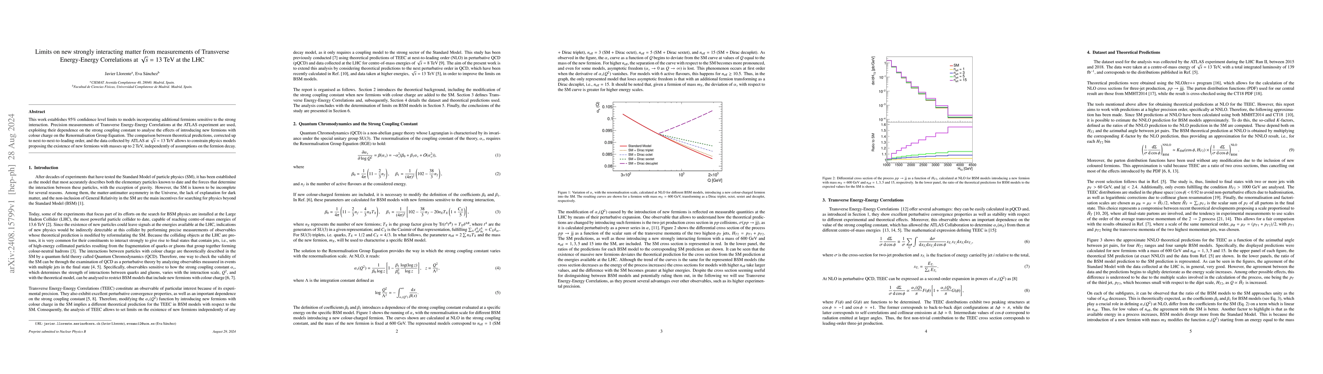 Thumbnail for Limits on new strongly interacting matter from measurements of
  Transverse Energy-Energy Correlations at $\sqrt{s} = 13$ TeV at the LHC