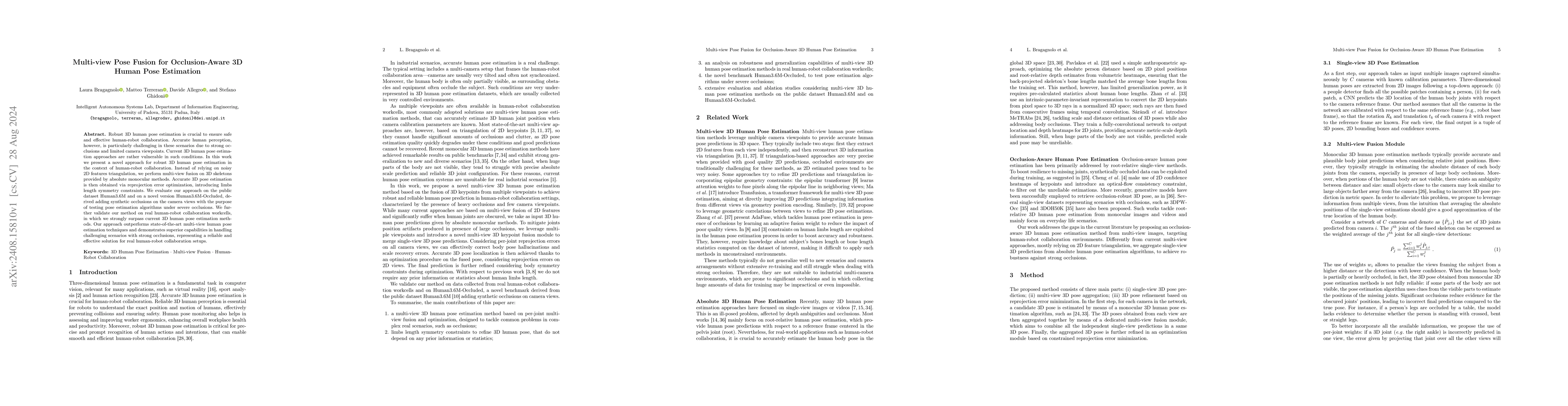 Thumbnail for Multi-view Pose Fusion for Occlusion-Aware 3D Human Pose Estimation