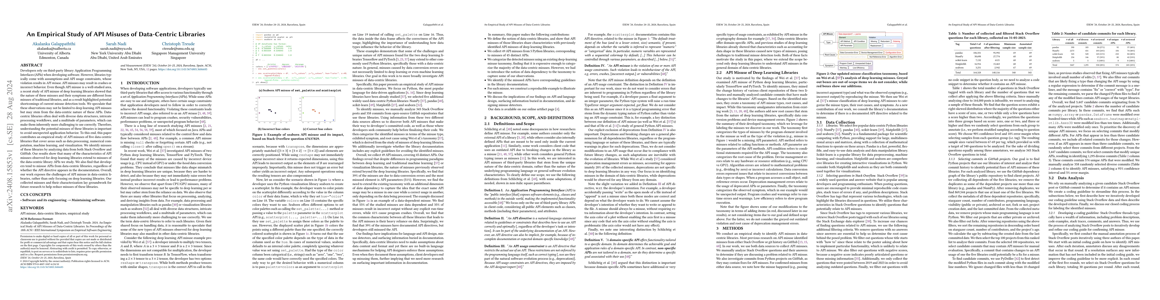 Thumbnail for An Empirical Study of API Misuses of Data-Centric Libraries