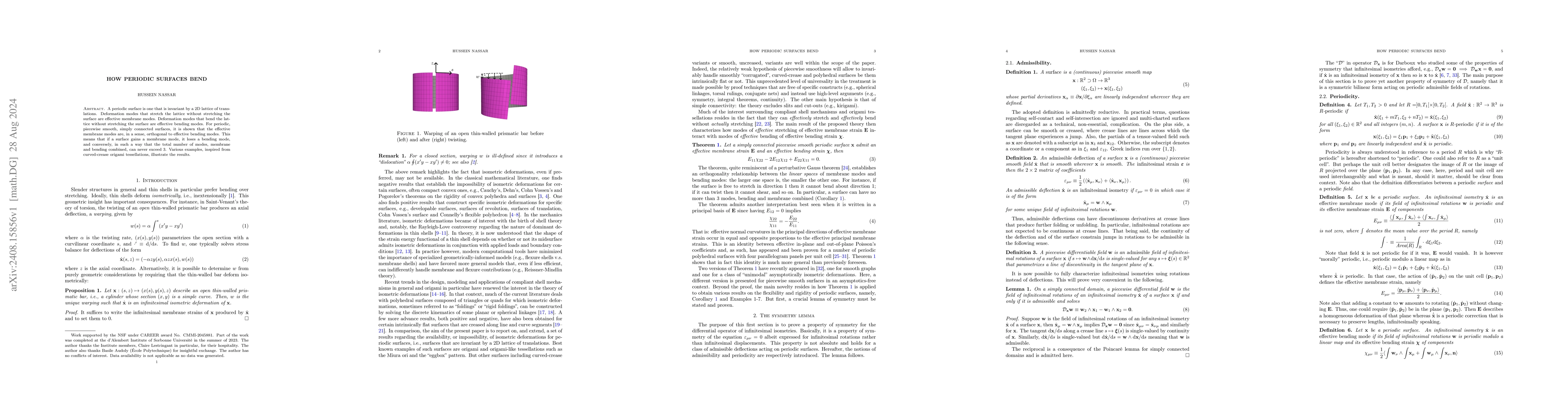 Thumbnail for How periodic surfaces bend