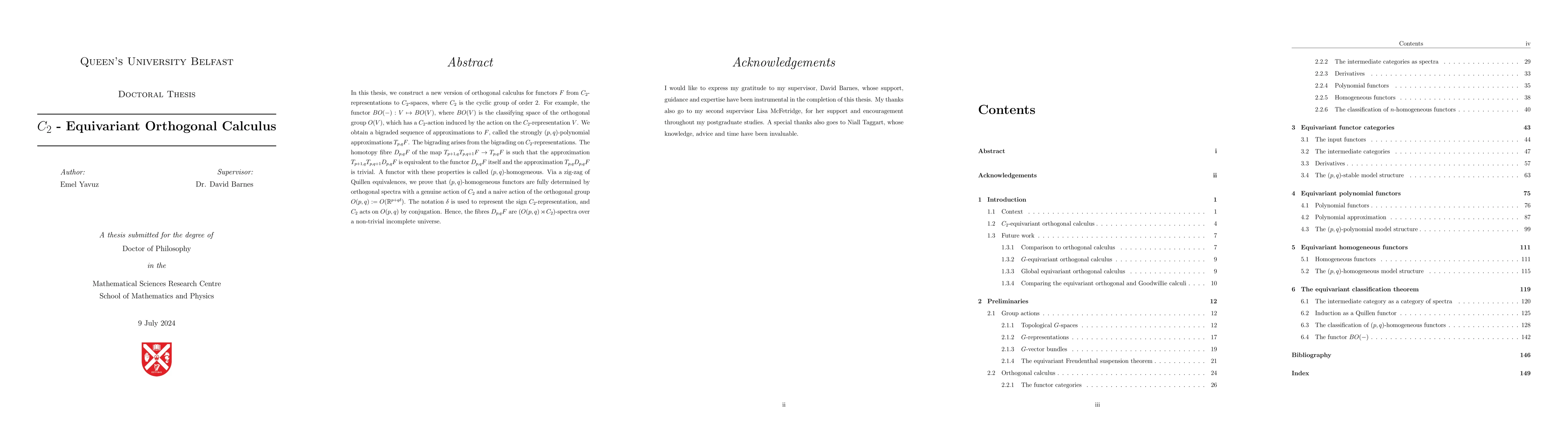 Thumbnail for $C_2$-Equivariant Orthogonal Calculus