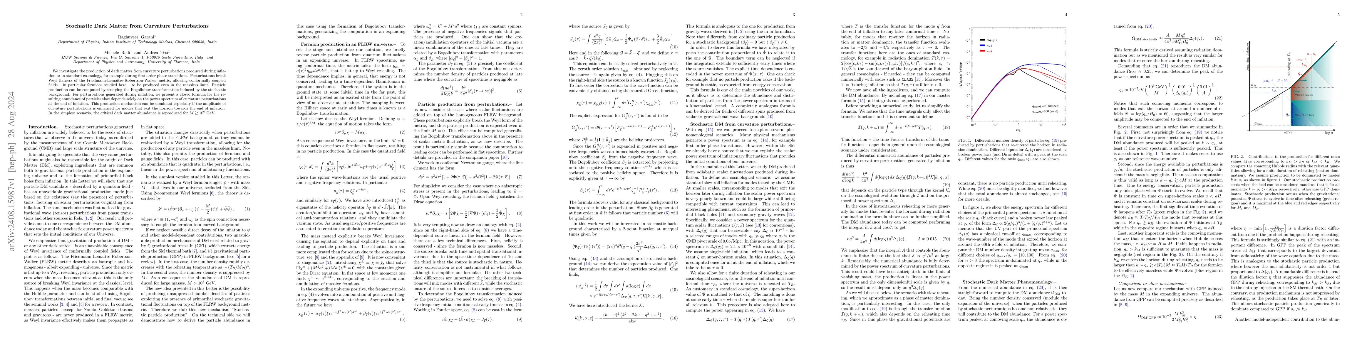 Thumbnail for Stochastic Dark Matter from Curvature Perturbations