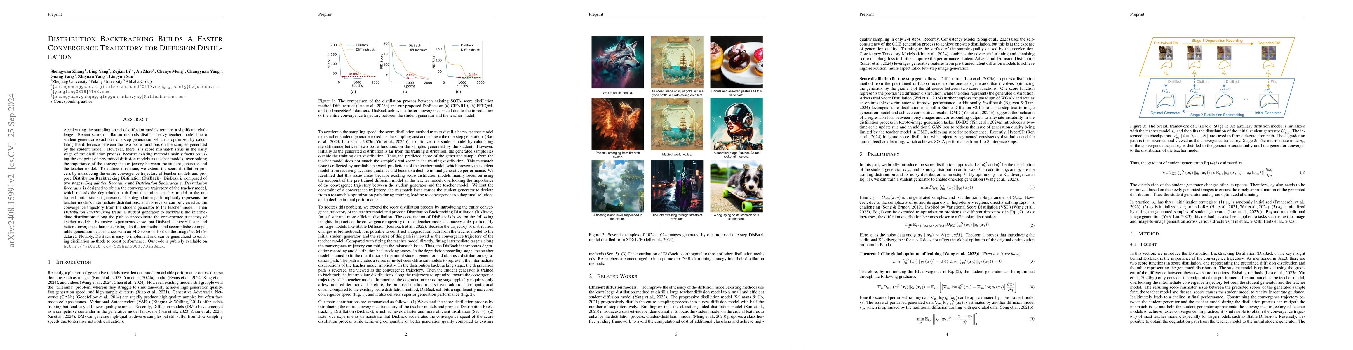 Thumbnail for Distribution Backtracking Builds A Faster Convergence Trajectory for
  One-step Diffusion Distillation