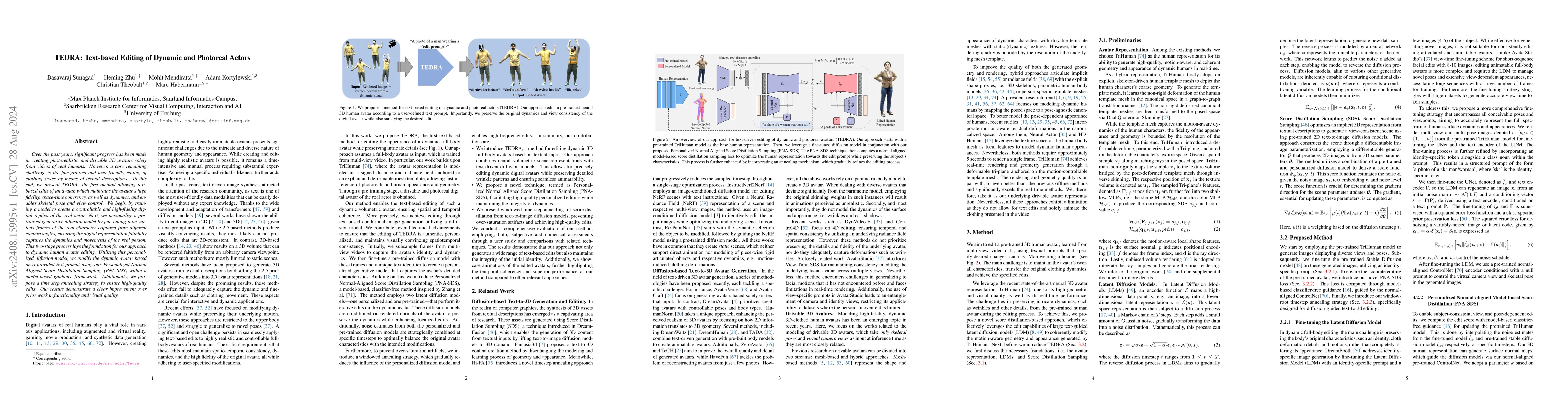 Thumbnail for TEDRA: Text-based Editing of Dynamic and Photoreal Actors