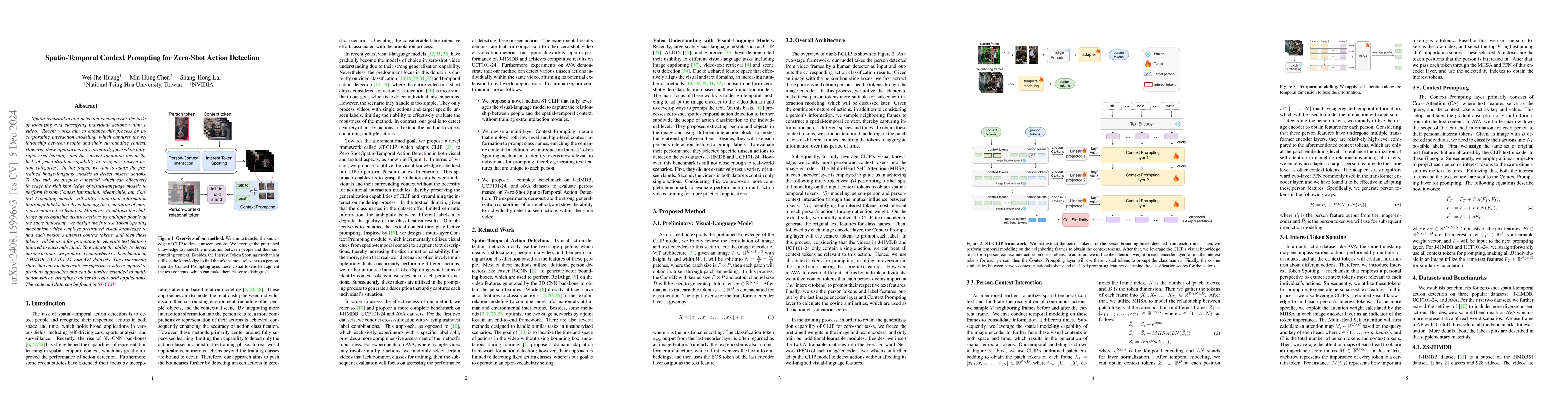 Thumbnail for Spatio-Temporal Context Prompting for Zero-Shot Action Detection