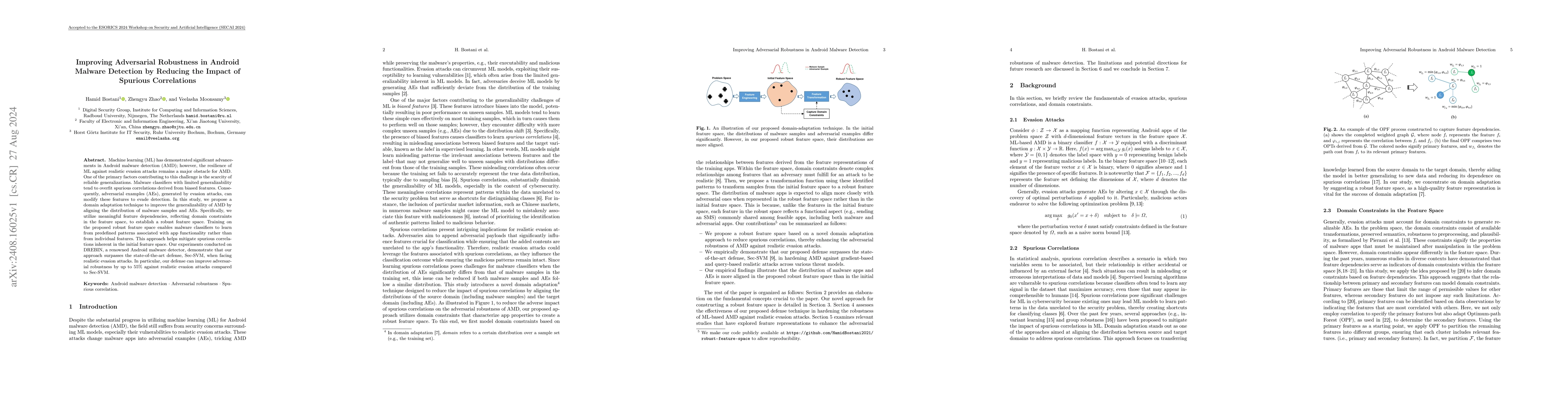 Thumbnail for Improving Adversarial Robustness in Android Malware Detection by
  Reducing the Impact of Spurious Correlations