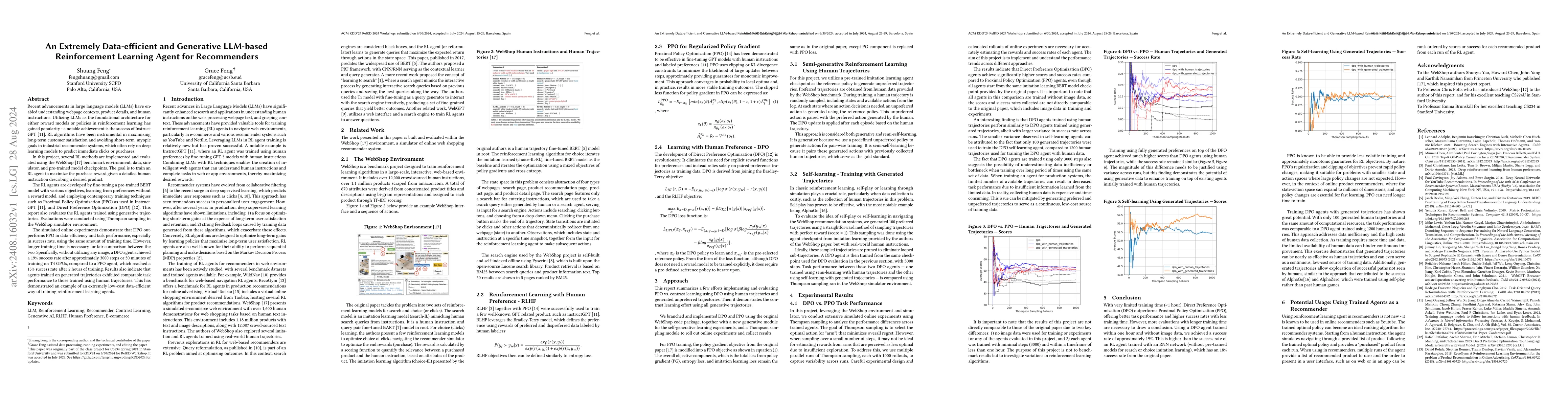 Thumbnail for An Extremely Data-efficient and Generative LLM-based Reinforcement
  Learning Agent for Recommenders